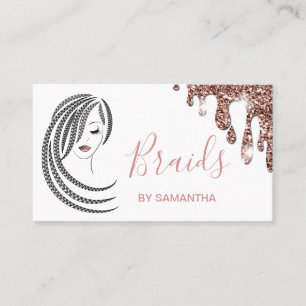 Braids Braided Hair Afro American Woman Visitekaartje