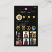 Braids Hair Influencer Photo Social Media QR Code Visitekaartje (Achterkant)