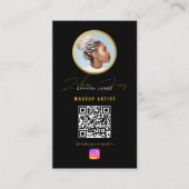 Braids Hair Influencer Photo Social Media QR Code Visitekaartje (Voorkant)