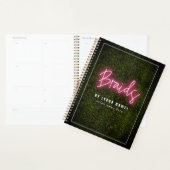 Braids Hair Salon Neon Boxwood Cosmetoloog  Planner (Display)