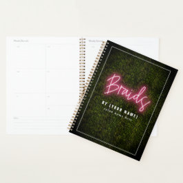 Braids Hair Salon Neon Boxwood Cosmetoloog  Planner