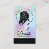 Braids Hair Stylist Braider Beautician Salon Visitekaartje (Voorkant)