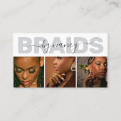 Braids Photo Collage Qr Code Logo  Visitekaartje (Voorkant)