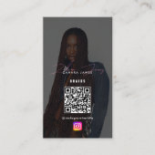 Braids Social Photo Feed Grid Social Media QR Code Visitekaartje (Voorkant)