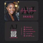 Braids Stylist Branding Photo QR Code Visitekaartje
