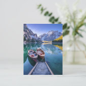 Braies Lake | Dolomiet Alpen, Italië Briefkaart (Staand voorkant)