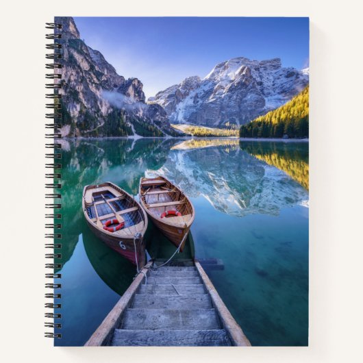 Braies Lake | Dolomiet Alpen, Italië Notitieboek (Voorkant)