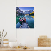 Braies Lake | Dolomiet Alpen, Italië Poster (Keuken)