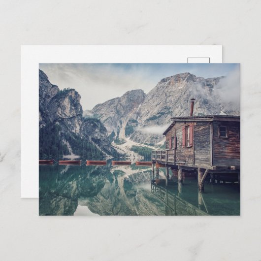 Braies-meer Briefkaart (Voorkant / Achterkant)