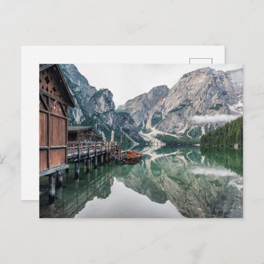 Braies reflectie briefkaart (Voorkant / Achterkant)