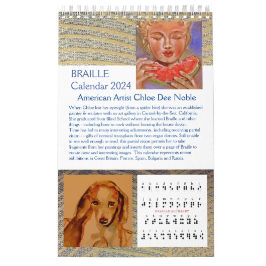 Braille 2024 door Chloe Dee Noble - Kalender (Hoes)
