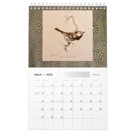 Braille 2026 door Chloe Dee Noble - Kalender (Mar 2026)