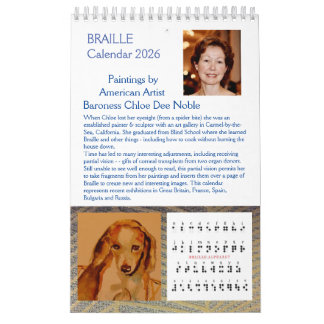 Braille 2026 door Chloe Dee Noble - Kalender