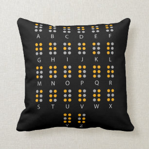 Braille Alfabet Blinde Kunst Kussen