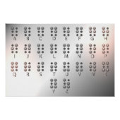 Braille Alfabet Chart Perfect Poster (Voorkant)
