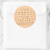 Braille-alfabet-Sticker Ronde Sticker (Tas)