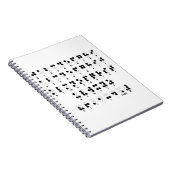 Braille alfabet, symbool voor blinde letters notitieboek (Rechterzijde)