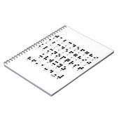 Braille alfabet, symbool voor blinde letters notitieboek (Linkerzijde)