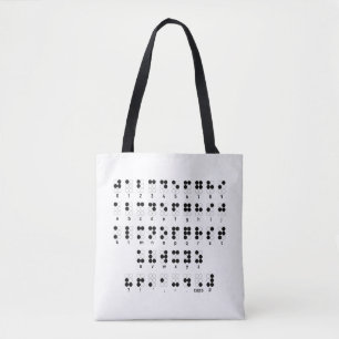 Braille alfabet, symbool voor blinde letters tote bag