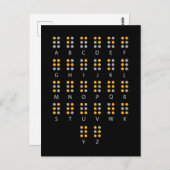 Braille Alphabet Blind Art Briefkaart (Voorkant / Achterkant)