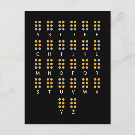 Braille Alphabet Blind Art Briefkaart (Voorkant)