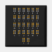 Braille Alphabet Blind Art Magneet (Voorkant)