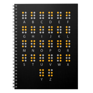 Braille Alphabet Blind Art Notitieboek