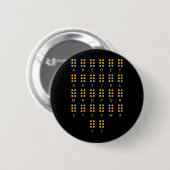Braille Alphabet Blind Art Ronde Button 5,7 Cm (Voorkant /achterkant)