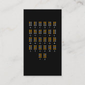 Braille Alphabet Blind Art Visitekaartje (Voorkant)