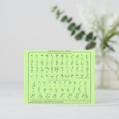 Braille Alphabet Briefkaart (Staand voorkant)