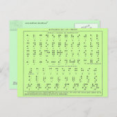 Braille Alphabet Briefkaart (Voorkant / Achterkant)
