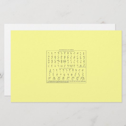 Braille Alphabet Briefpapier (Voorkant / Achterkant)