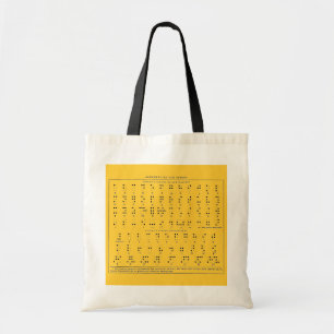 Braille Alphabet Tote Bag