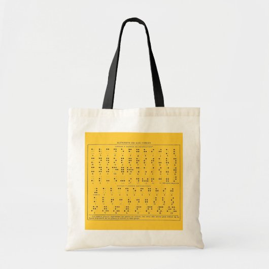 Braille Alphabet Tote Bag (Voorkant)