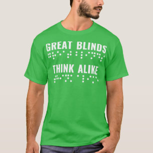 Braille Blind visueel gehandicapte grote lijnen T-shirt