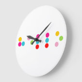 Braille blinde taalalfabet hallo tekst grote klok (Hoek)