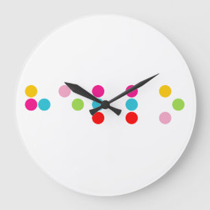 Braille blinde taalalfabet hallo tekst grote klok