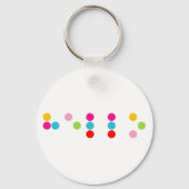 Braille blinde taalalfabet hallo tekst sleutelhanger (Voorkant)