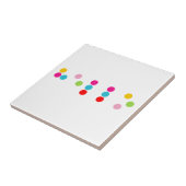 Braille blinde taalalfabet hallo tekst tegeltje (Zijkant)