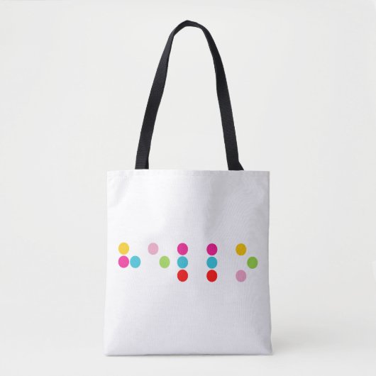 Braille blinde taalalfabet hallo tekst tote bag (Voorkant)