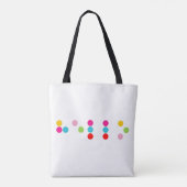 Braille blinde taalalfabet hallo tekst tote bag (Achterkant)