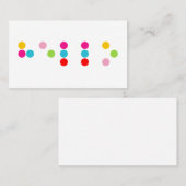 Braille blinde taalalfabet hallo tekst visitekaartje (Voorkant / Achterkant)