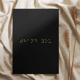 Braille Code Dank u kaart