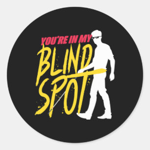 Braille Gezichtsstoornis Blinde vlek Blinden Ronde Sticker