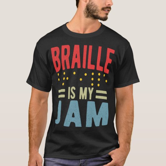 Braille is mijn Jam Blindness T-shirt (Voorkant)