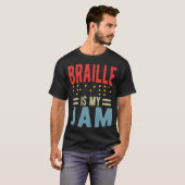 Braille is mijn Jam Blindness T-shirt (Voorkant volledig)