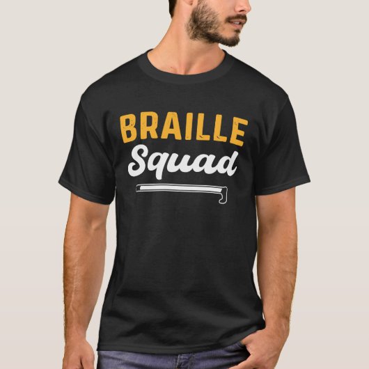 Braille Squad Blind Mensen Bewustheid T-shirt (Voorkant)
