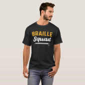 Braille Squad Blind Mensen Bewustheid T-shirt (Voorkant volledig)