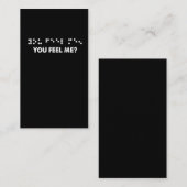 Braille Stippen Je voelt me braille letters Blind Visitekaartje (Voorkant / Achterkant)