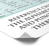 Braillediagram met alfabet Nummers Punctuatie Poster (Hoek)